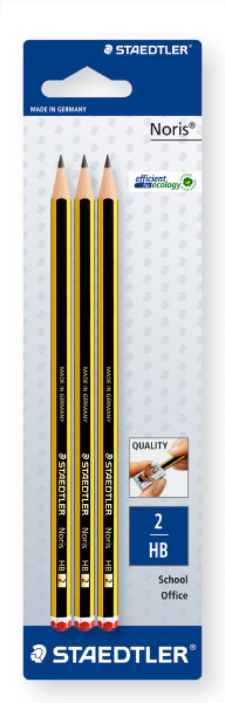 Lápis Grafite Staedtler Noris 120 HB Nº 2 - Blister com 3 Unidades