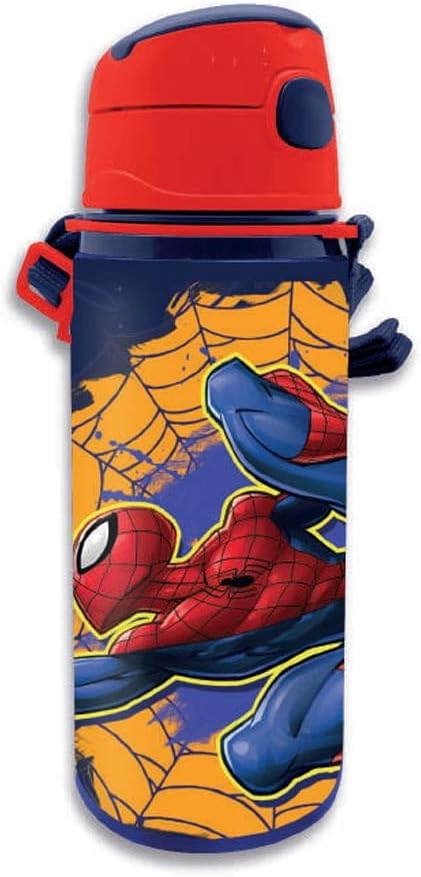 Marvel Spider-Man Garrafa de Alumínio 600ml com Fecho Automático