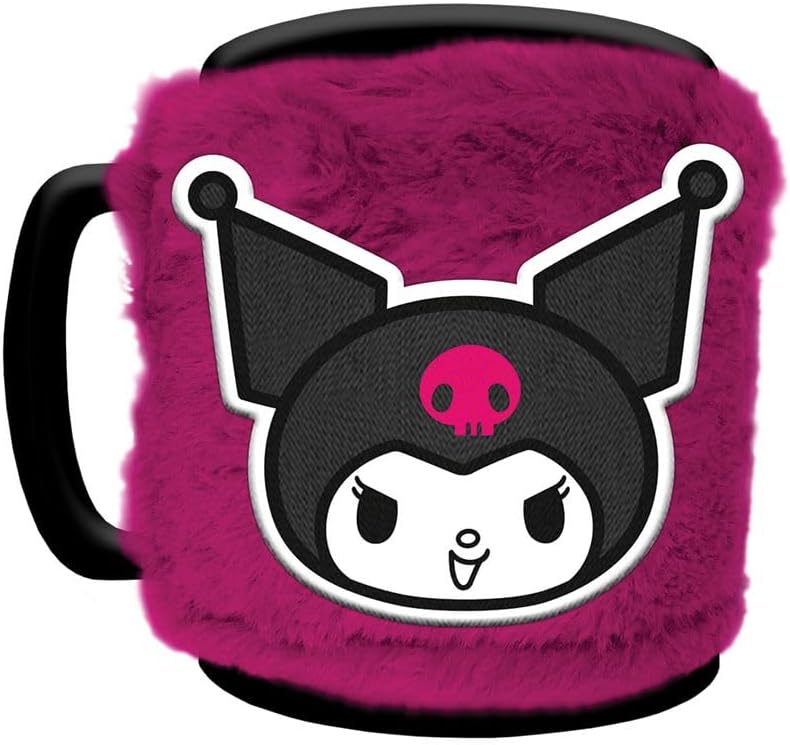 Caneca Hello Kitty Kuromi com Envólucro de Peluche | 440ml