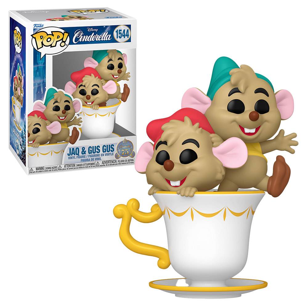 POP! Disney Cinderela 75 Anos – Jaq & Gus na Xícara 9cm