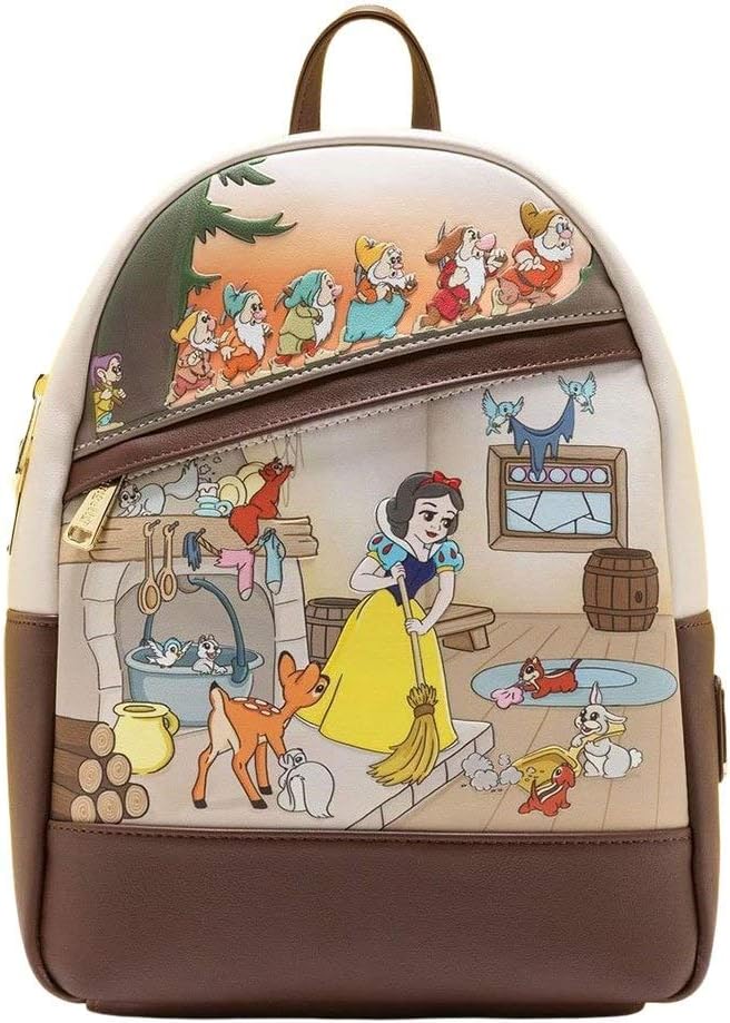 Mochila Loungefly Disney Branca de Neve e os Sete Anões 25cm