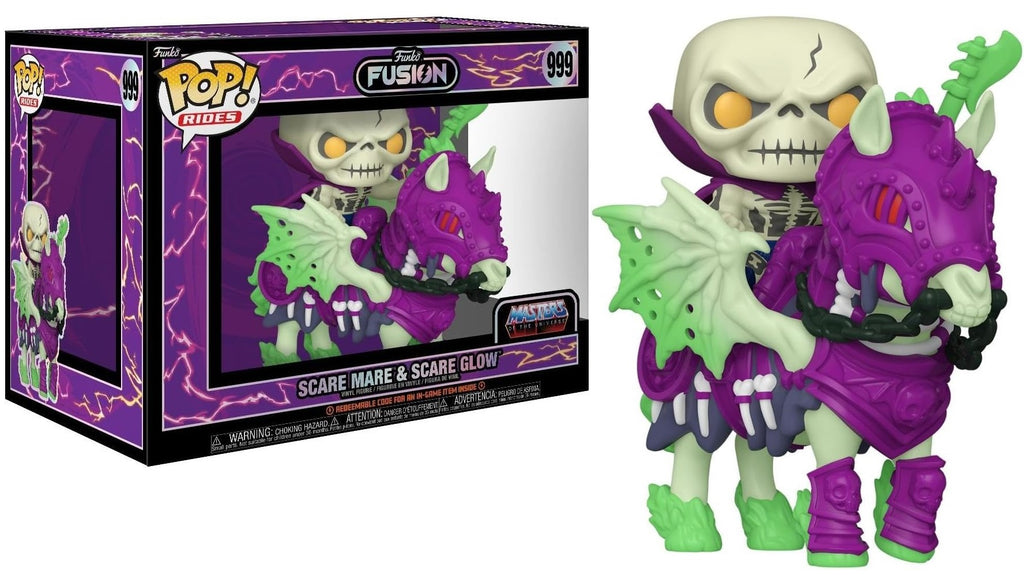 POP! Funko Rides Masters of the Universe Scare Glow com Nyte Mare 15cm