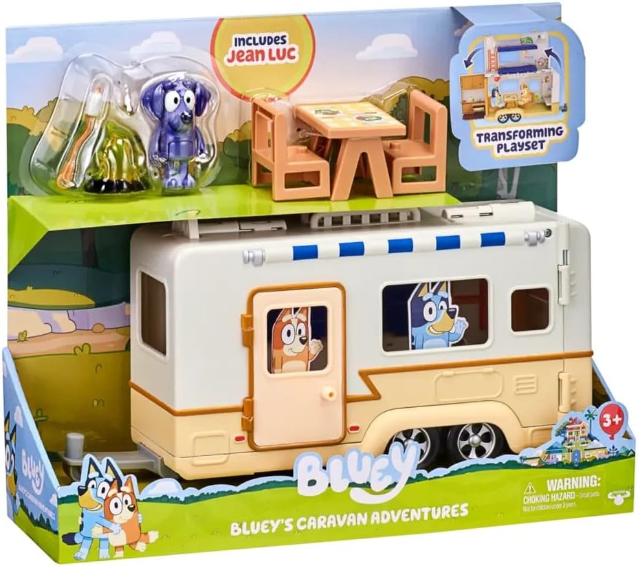 Bluey Action Figure com Veículo - Aventura na Caravana