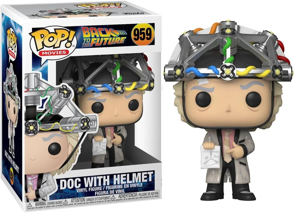 POP! Movie: Back To The Future - Dr. Emmett Brown com Capacete 9 cm