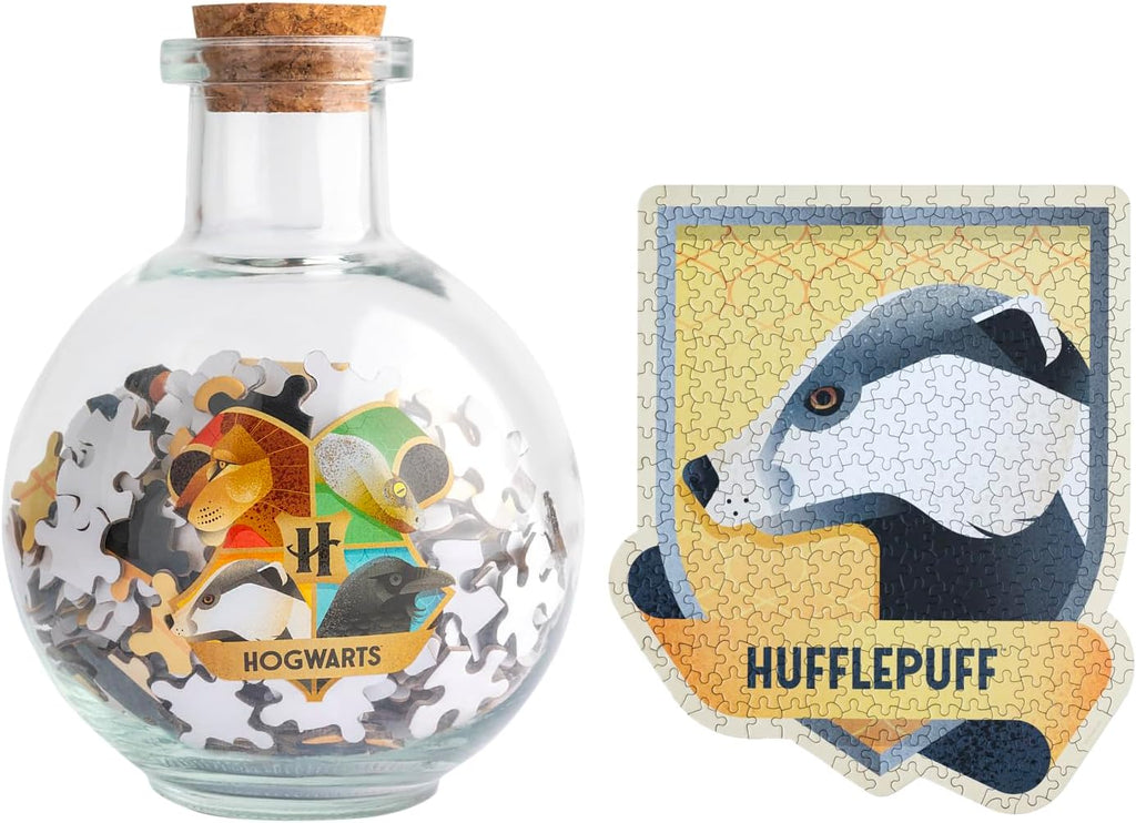 Harry Potter Puzzle Hufflepuff - 322 Peças | Edição Colecionável em Frasco de Poção