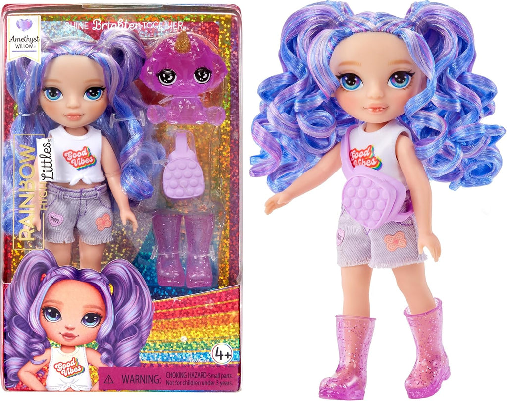 Rainbow High Littles - Amethyst Willow com Animal de Estimação Mágico Caniche