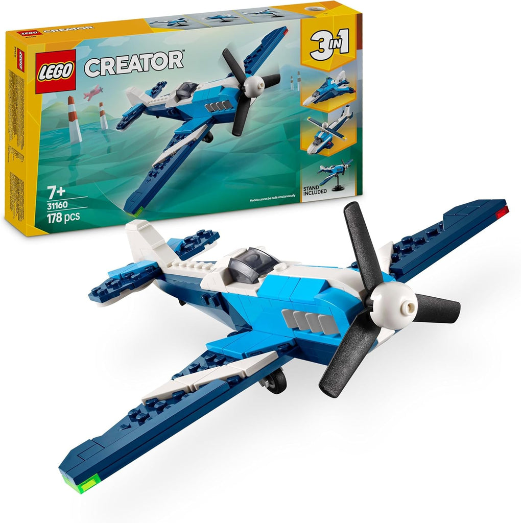 LEGO Creator 3-em-1 Aeronave: Avião de Corrida Transformável (31160)