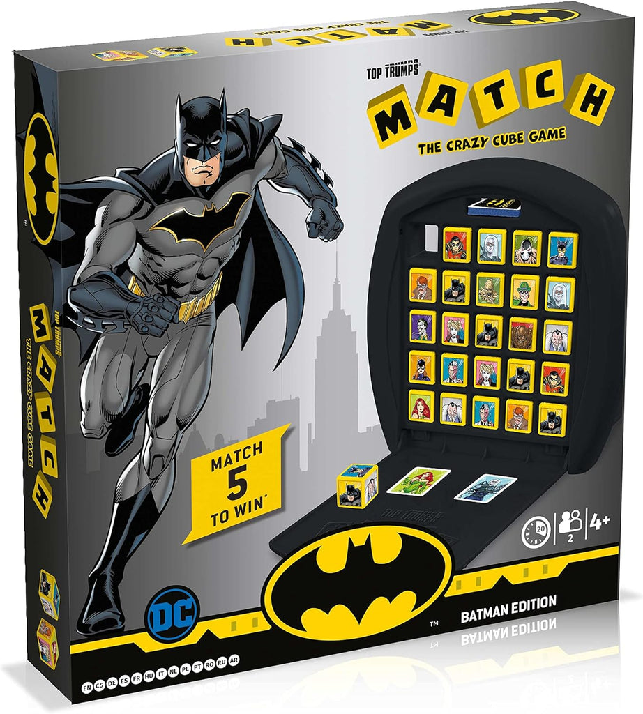 DC Comics Batman Top Trumps Match – Jogo de Mesa Estratégico para 2 Jogadores