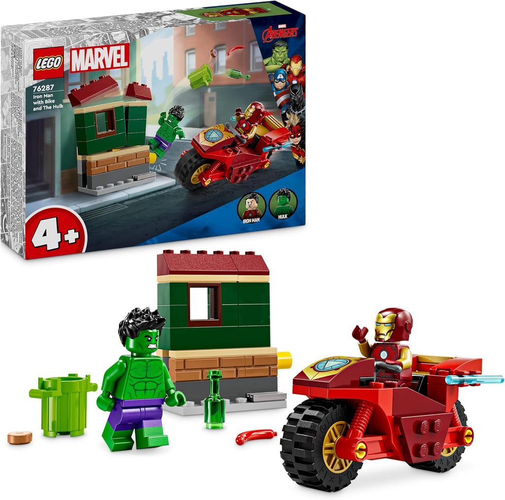 LEGO Marvel Iron Man com Moto e Hulk (76287)