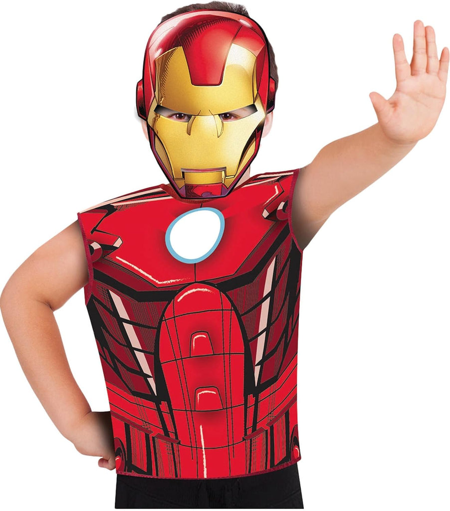 Fato Infantil Iron Man com Máscara - Marvel Avengers (3-6 anos)