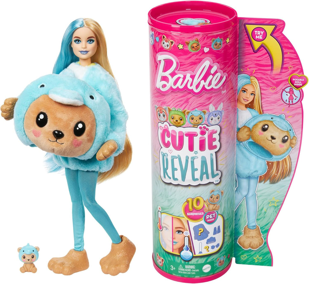 Barbie Cutie Reveal Série Disfarces - Com Fato de Golfinho e 10 Surpresas