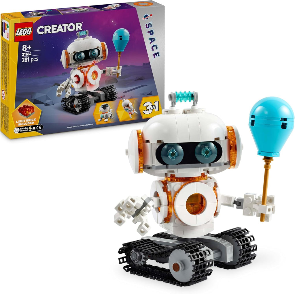 LEGO Creator 3 em 1 Robô Espacial: Transformação em Foguete e Cão Espacial (31164)