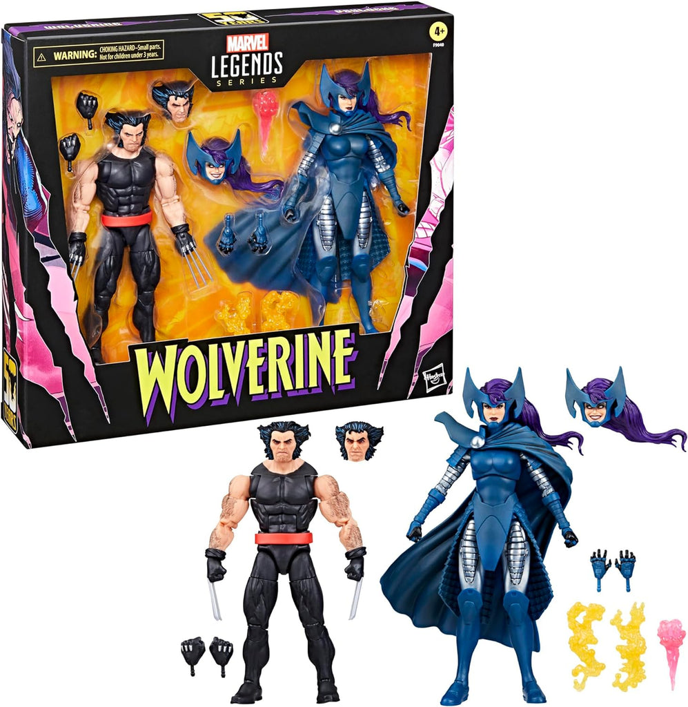 Marvel Legends 50º Aniversário - Conjunto de Figuras Wolverine & Psylocke 15 cm