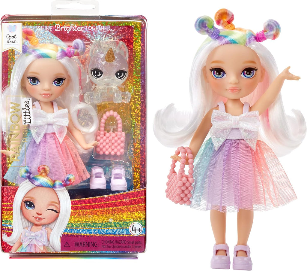 Rainbow High Littles - Opal Raine com Animal de Estimação Unicórnio Mágico