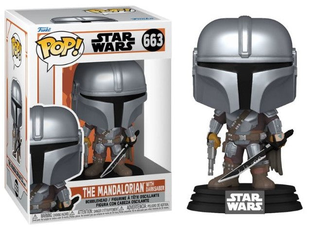 POP! Star Wars: The Mandalorian S9 Vinyl Figure The Mandalorian w/Darksaber 9 cm