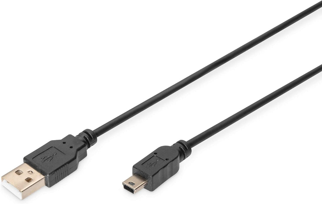 Cabo USB 2.0 1,8 m - USB A e USB Mini B (5 Pin) ANIMATEK