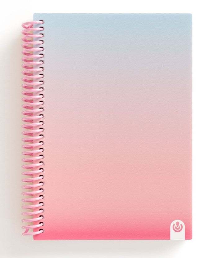 Caderno A5 Espiral CARCHIVO United 2024 Pautado Rosa 80 Folhas ANIMATEK