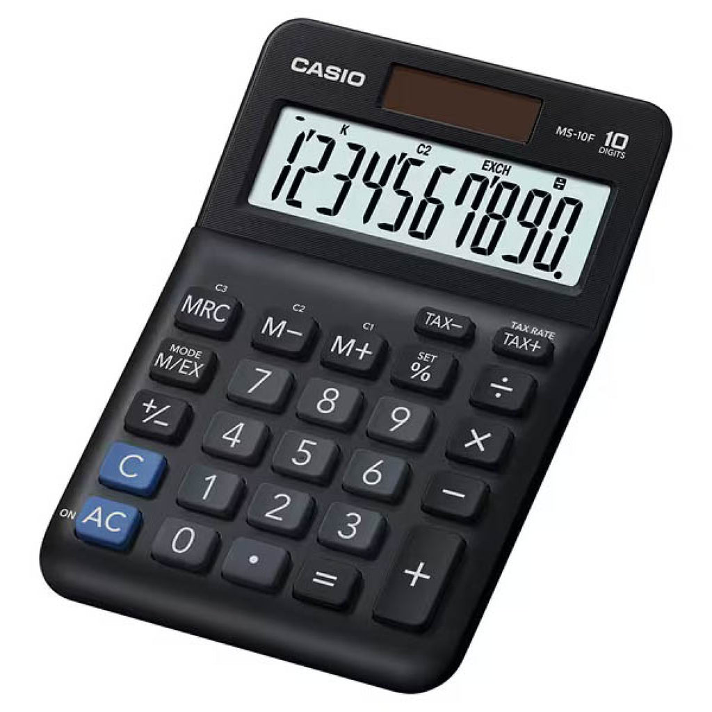 Calculadora de Secretária Casio MS-10F Preta com 10 Dígitos ANIMATEK