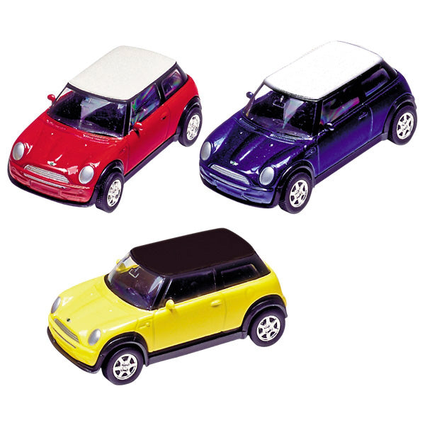 Carro Mini Cooper 2001 Miniatura 1:60 7cm Sortido Goki 12031 ANIMATEK