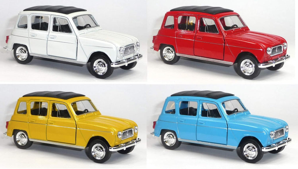 Carro Renault 4 Miniatura 1:34 11,5cm Sortido Goki 12264 ANIMATEK