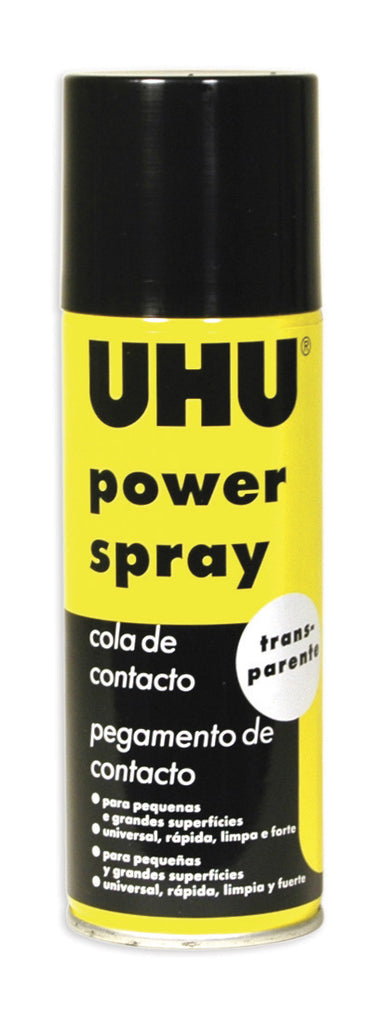 Cola Spray UHU Power 200ml 43195 - Universal, Rápida e Forte ANIMATEK