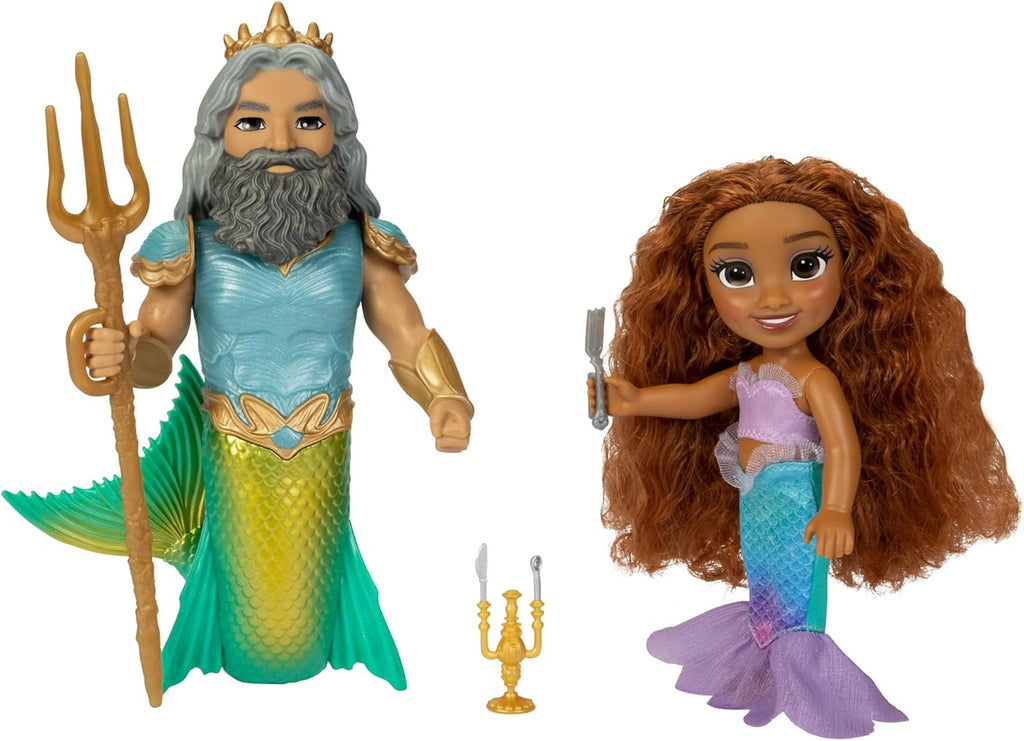 Conjunto Disney A Pequena Sereia: Ariel e Tritão 15 cm ANIMATEK