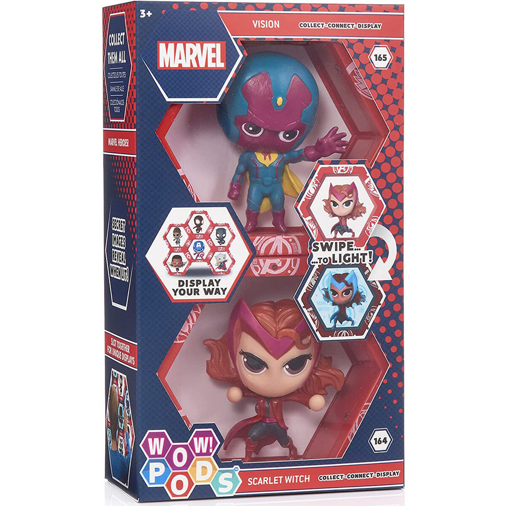 Conjunto de Figuras Marvel LED WOW! POD Vision + Scarlet ANIMATEK