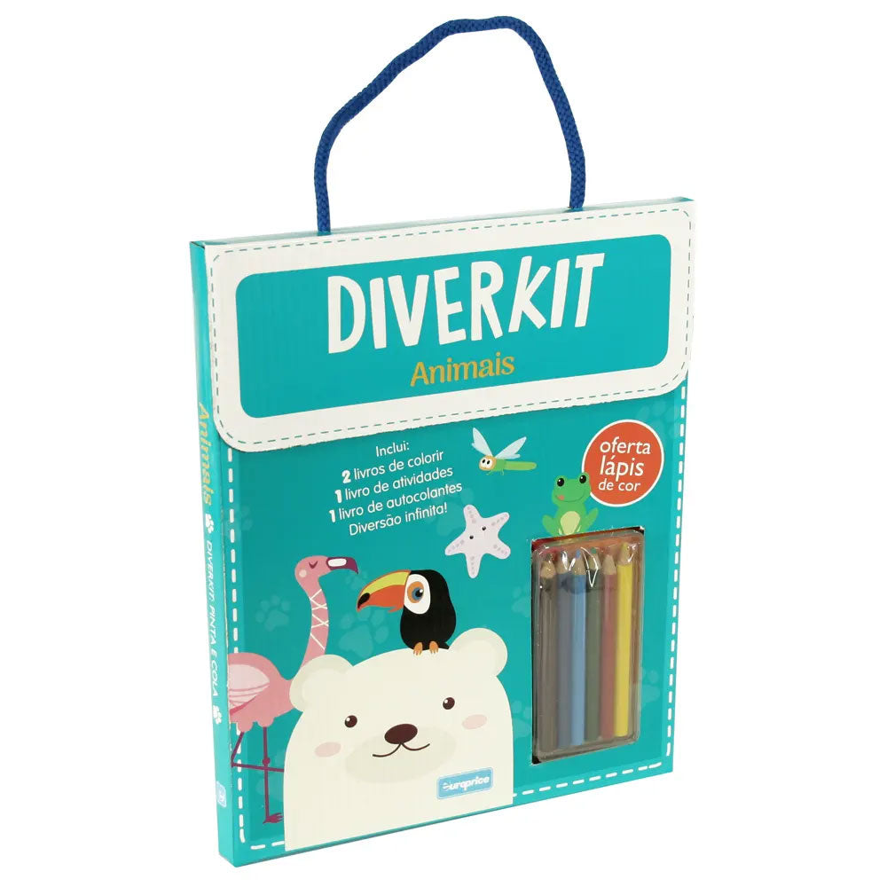 Diverkit Pinta e Cola Animais Europrice Co7172-a ANIMATEK