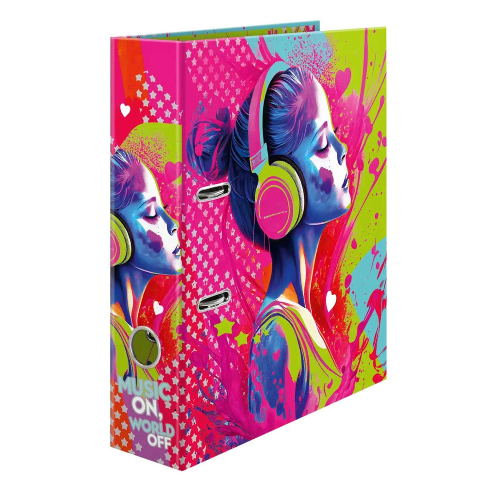 Dossier Escolar A4 HERMA Music Girl L/L 2 Argolas 70mm ANIMATEK