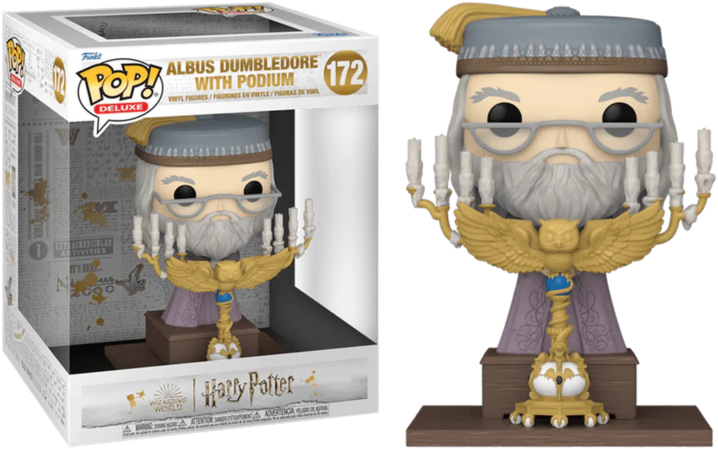 POP! Harry Potter Vinyl Figure Deluxe Dumbledore w/Podium 12 cm