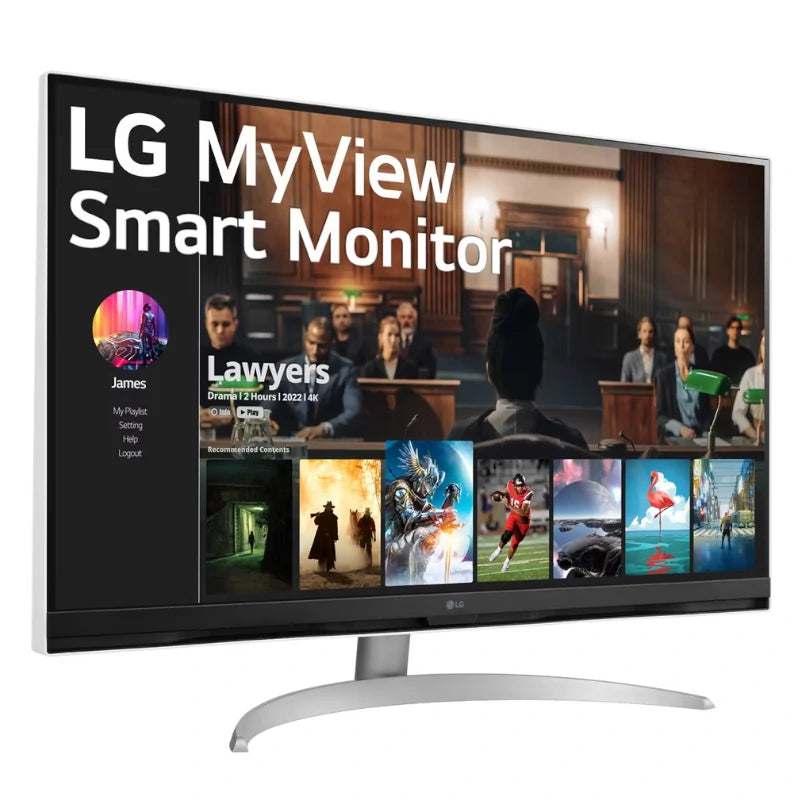 Monitor LG 32" 4K Smart 32SQ700S-W