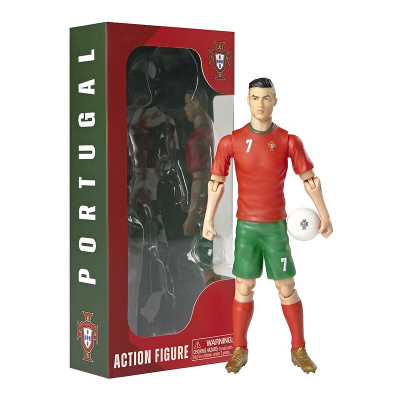 Figura Articulada Cristiano Ronaldo CR7 Portugal 20cm - Produto Oficial ANIMATEK