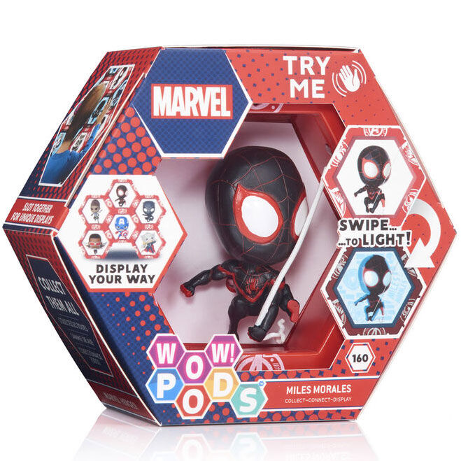 Figura Marvel LED WOW! POD Spiderman Miles Morales ANIMATEK