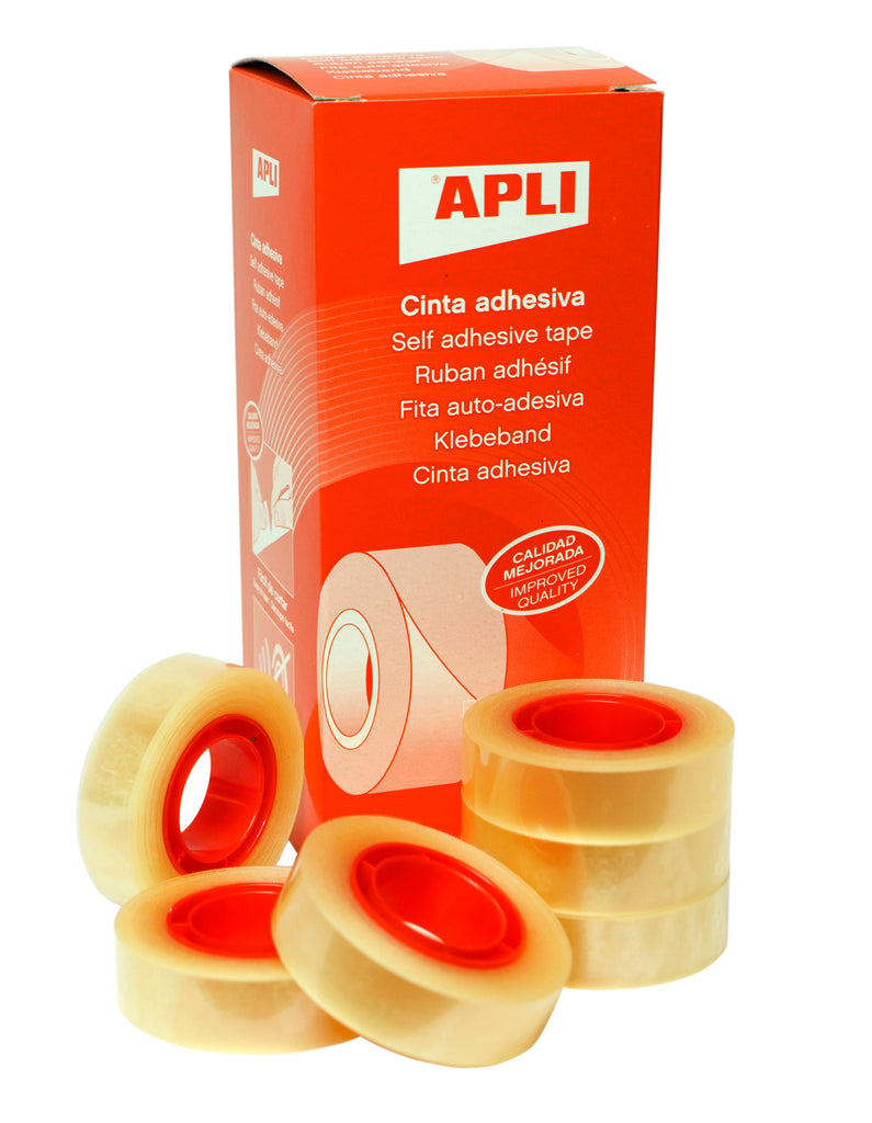 Fita Adesiva 10 Pack 33mx15mm Transparente Apli 11329 ANIMATEK