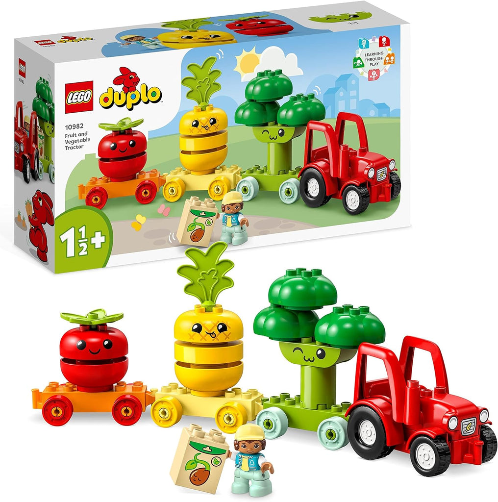 LEGO 10982 Duplo Trator de Frutas e Legumes - Brinquedo Educativo ANIMATEK