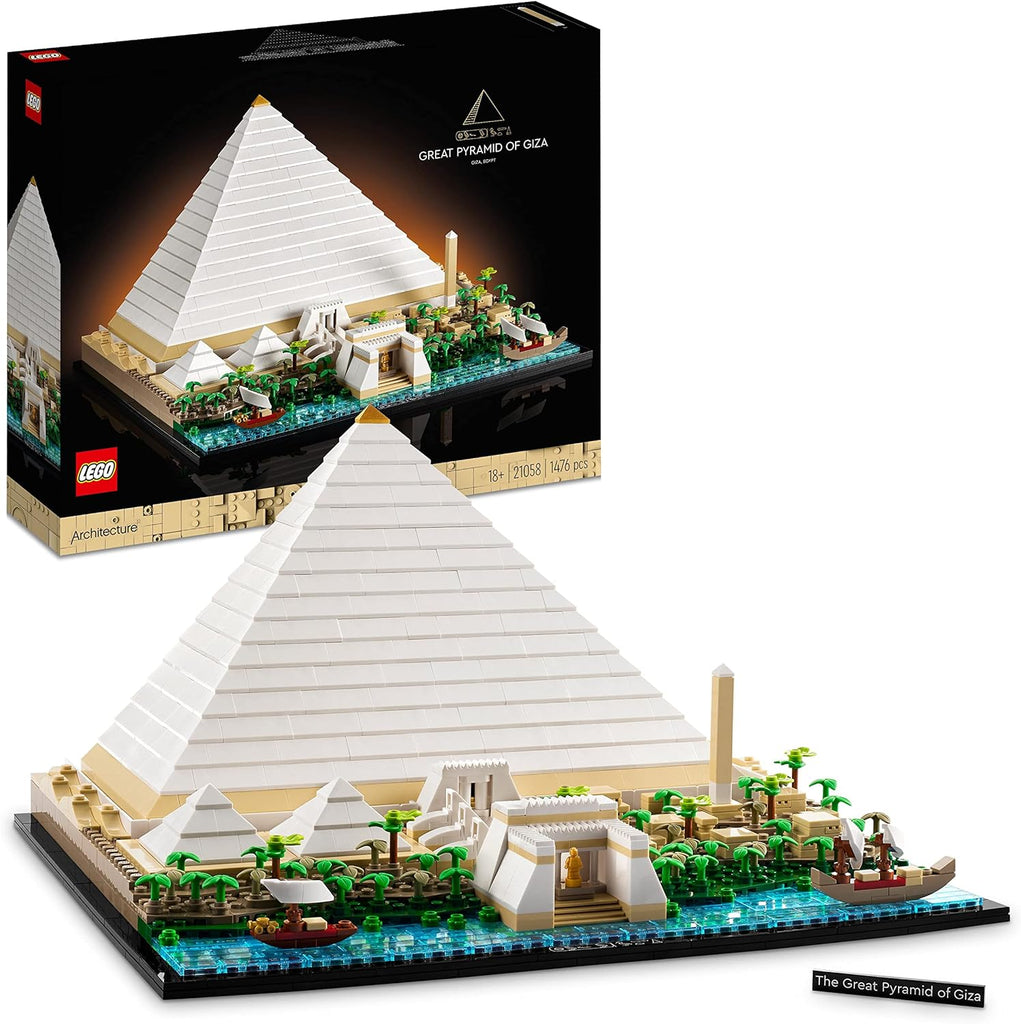 LEGO Architecture Grande Pirâmide de Gizé 21058 - Modelo de Construção Histórica ANIMATEK