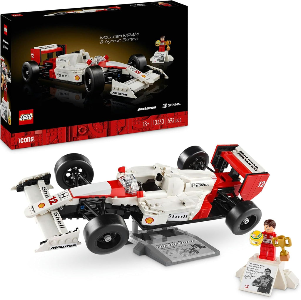 LEGO Icons McLaren MP4/4 e Ayrton Senna - 10330 | Réplica do Carro de F1 ANIMATEK