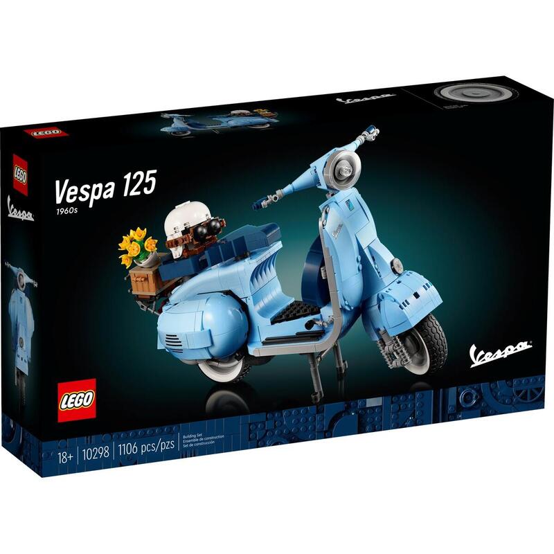 LEGO Icons Vespa 125 1960’s 10298 - Réplica Autêntica para Coleção ANIMATEK