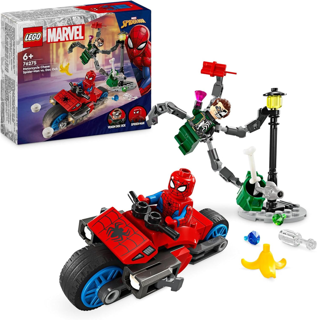 LEGO Marvel Perseguição de Mota: Spider-Man vs. Doc Ock 76275 ANIMATEK