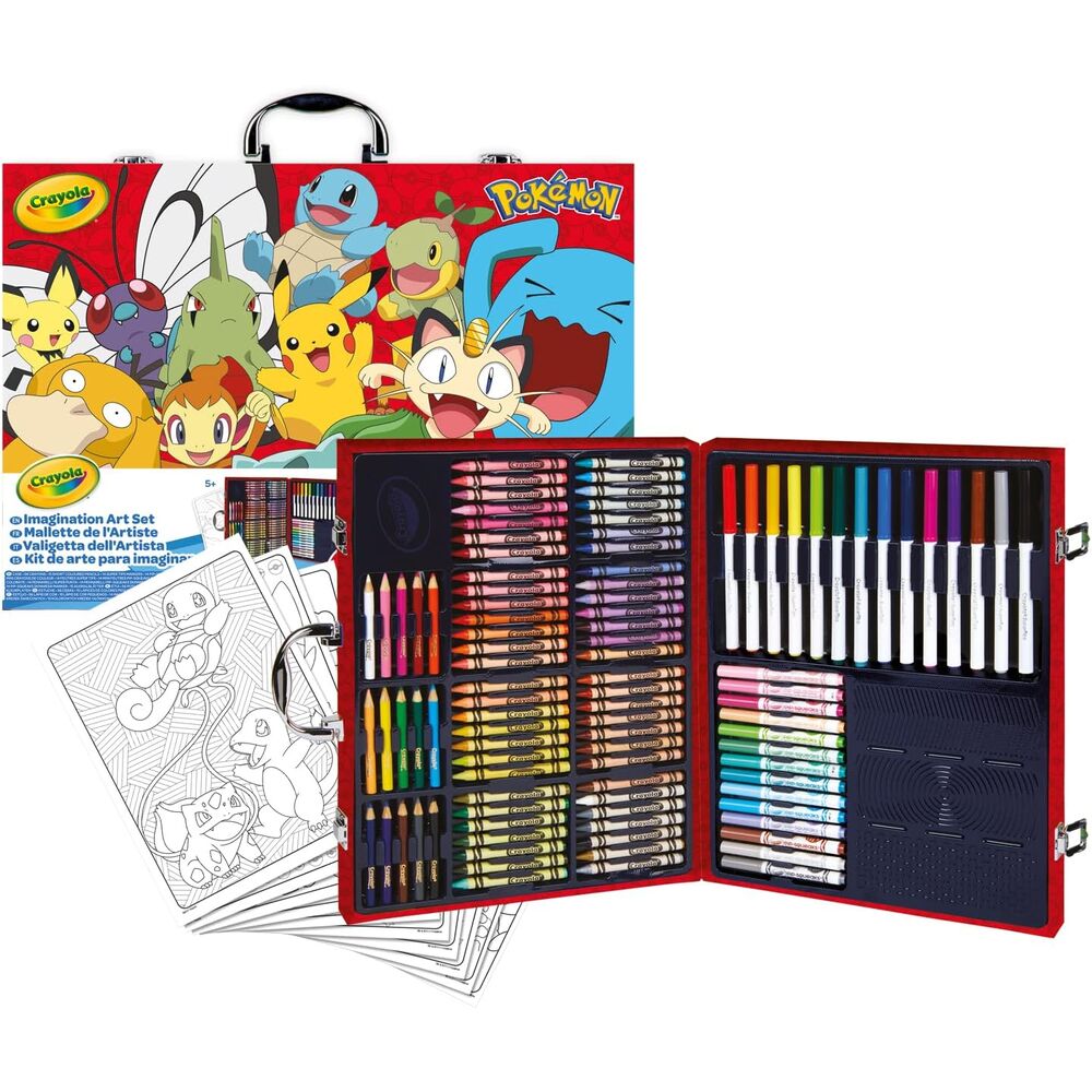 Maleta Artista Pokémon Crayola - Kit Criativo de Pintura para Crianças ANIMATEK