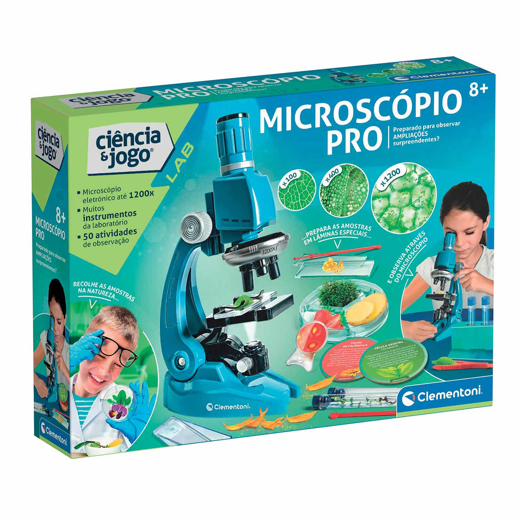 Microscópio Pro Clementoni Ciência & Jogo 67783 ANIMATEK