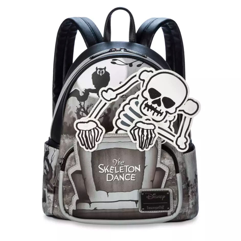 Mochila Loungefly Disney Skeleton Dance - Edição Exclusiva 26 cm ANIMATEK