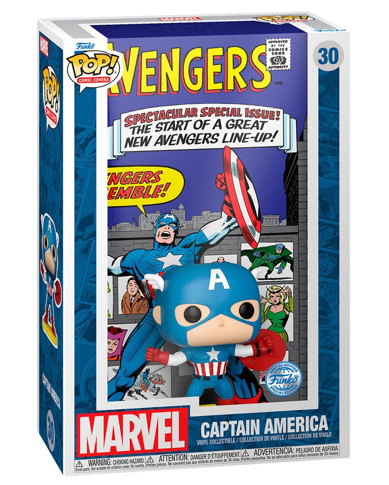 POP! Comic Cover Marvel Avengers Captain America Exclusive - Edição Especial ANIMATEK