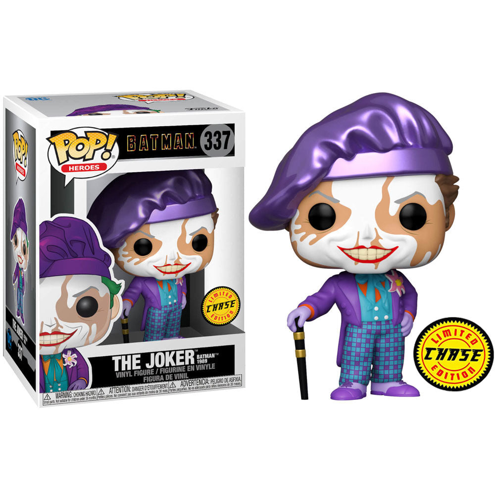 POP! DC Comics Batman 1989 Joker com Chapéu - Chase Edição Especial 9cm ANIMATEK