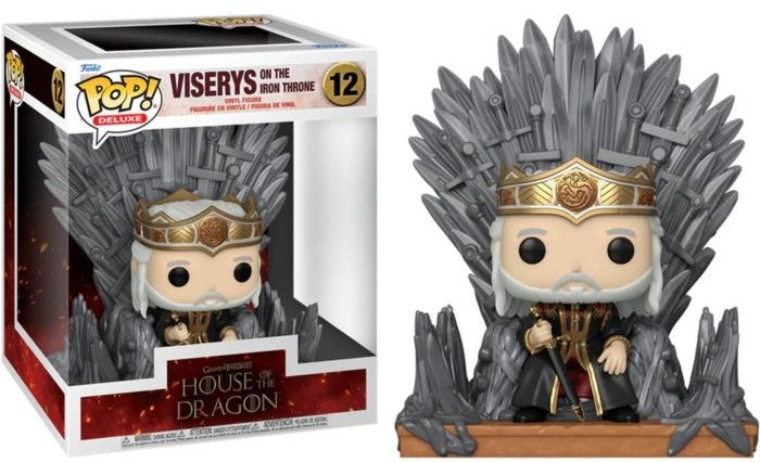 POP! Deluxe House of the Dragon Vinyl Figure Viserys on Throne ANIMATEK