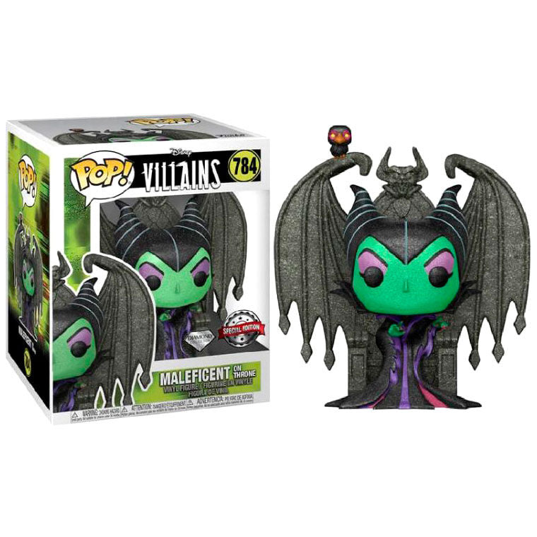 POP! Deluxe Villains Disney Vinyl Figure Maleficent on Throne Diamond 9 cm ANIMATEK