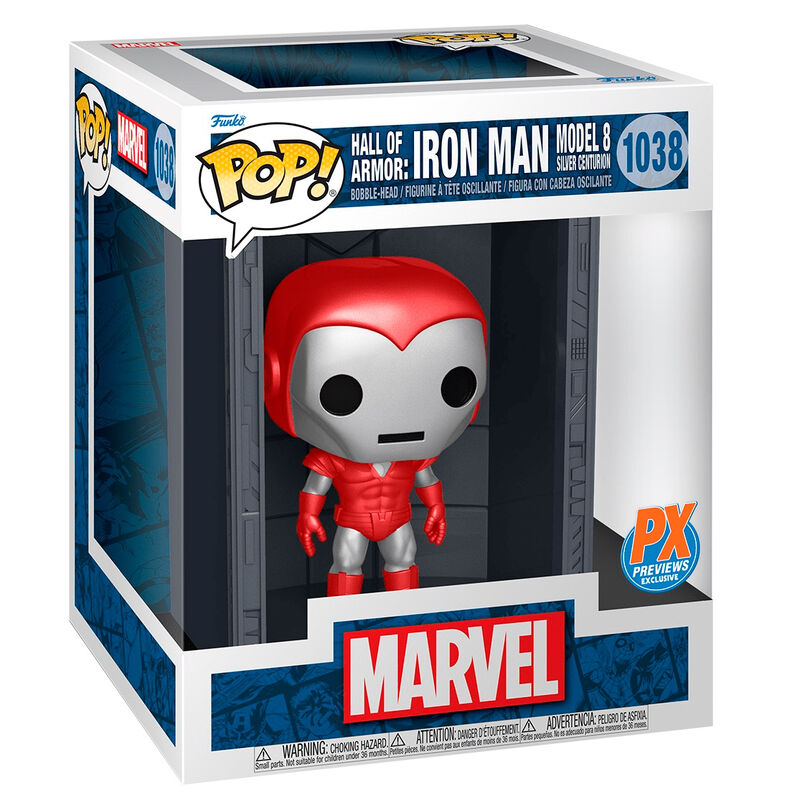 POP! Deluxe Vinyl Figure Hall of Armor Iron Man Model 8 Silver Centurion PX Exclusive 9 cm ANIMATEK