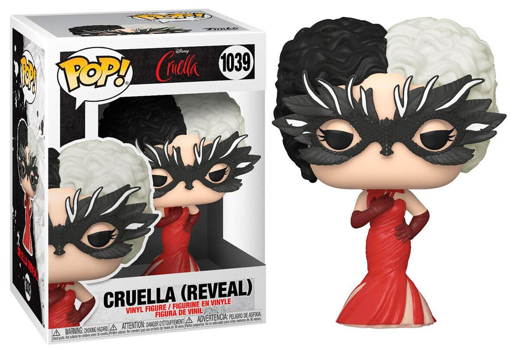 POP! Disney: Cruella de Vil - Reveal (Vestido Vermelho) 9 cm ANIMATEK