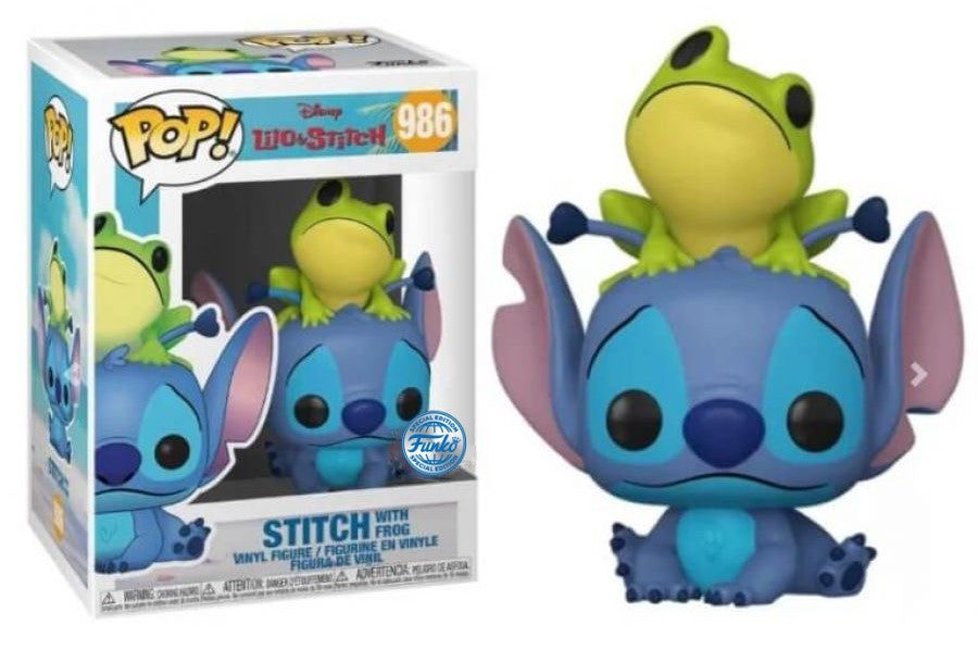 POP! Disney Lilo & Stitch - Stitch com Sapo Exclusivo 10cm ANIMATEK