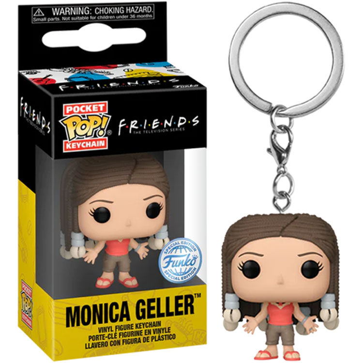 POP! Friends Vinyl Keychain 4 cm Monica w/ Braids Exclusive ANIMATEK